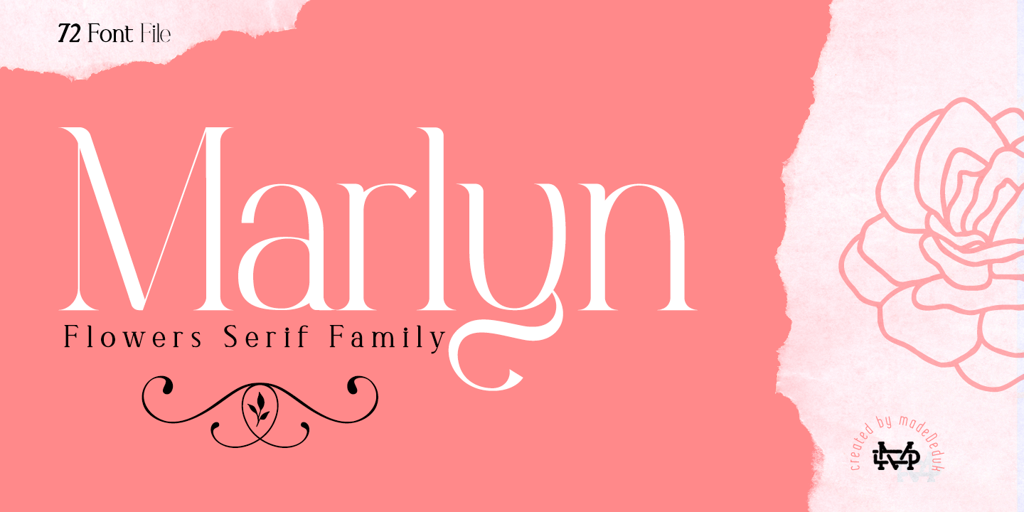 Пример шрифта Marlyn